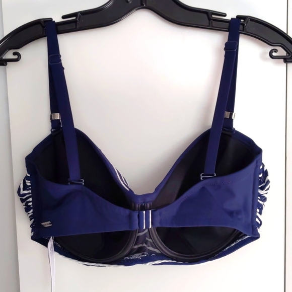 Fantasie San Remo Underwire, Padded Bikini Top. Navy/White. Multiple size - Picture 2 of 7